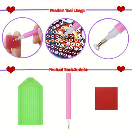 8pcs DIY Diamond Art Coaster Set