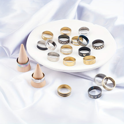 20Pcs Fashion Stripe Rhinestone Rings