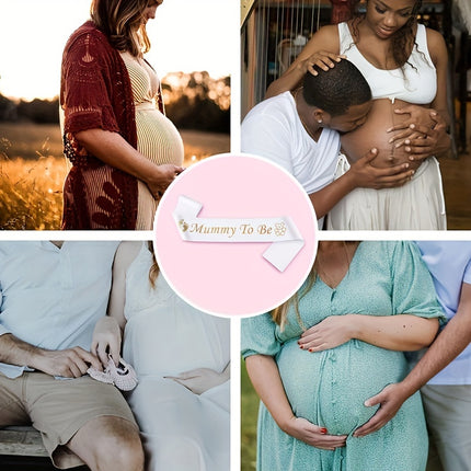 'Mummy To Be' Footprint Sash – Perfect for Baby Showers