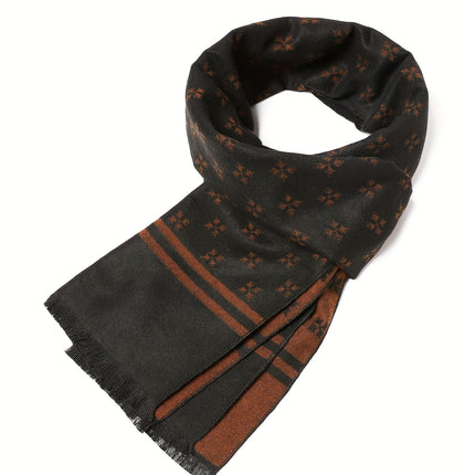Men’s Warm Plaid Cashmere Scarf