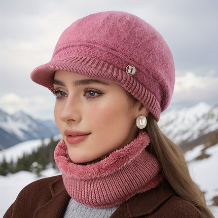 Women’s Knit Beanie with Visor