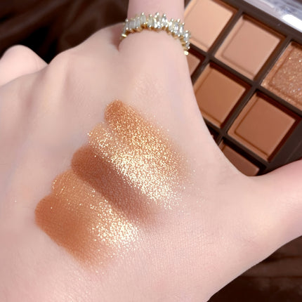 9-Color Chocolate Brown Eyeshadow Palette