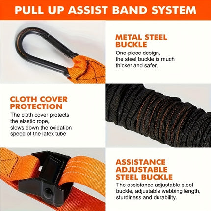 5pcs Heavy-Duty Latex Pull-Up Assist Bands Set