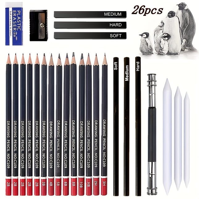 Professional Sketching Pencil Set: Perfect for Artists & Students