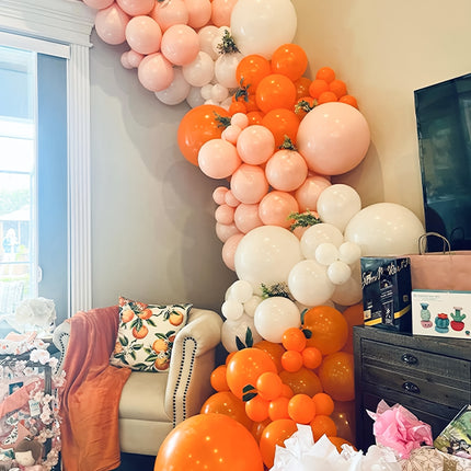 114pcs Orange Latex Balloons – Perfect for Fall Parties