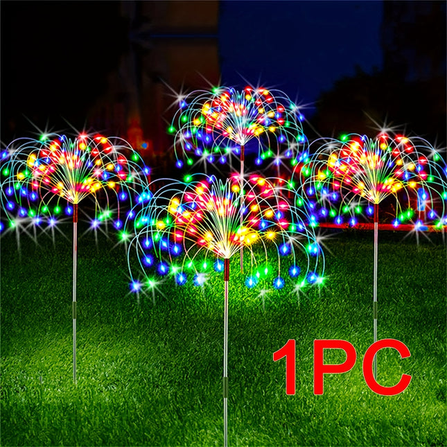 FACHOI Solar Firework Lights - Colorful Outdoor Garden Decor