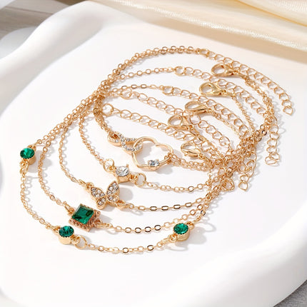 Boho Heart & Butterfly Bracelet Set
