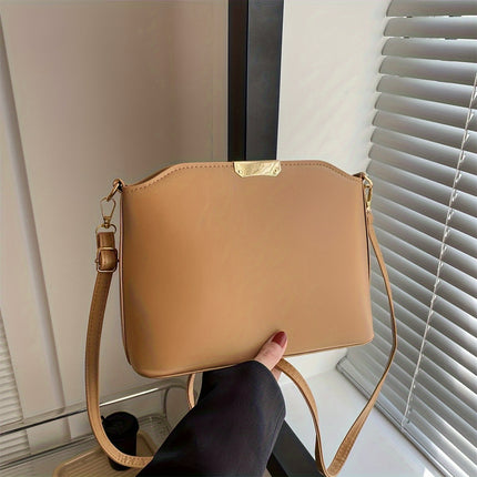 Classic Solid Color Shell Shoulder Bag