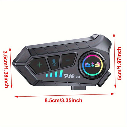 2-in-1 Motorcycle Intercom & Music Helmet Earphone