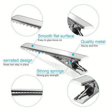 50pcs Alloy Hair Clips – DIY Styling Set