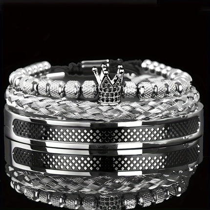 Crown Stainless Steel Bracelet for Men