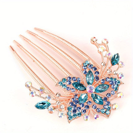 Alloy Diamond Insert Hair Comb – Elegant Ponytail Holder