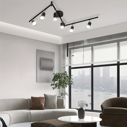 Modern Ceiling Spotlight – 6x6W Adjustable LED Bulbs