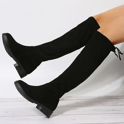 Women's Lace-Up High Knee Boots