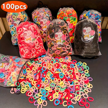 100pcs Vibrant Candy-Colored Hair Ties