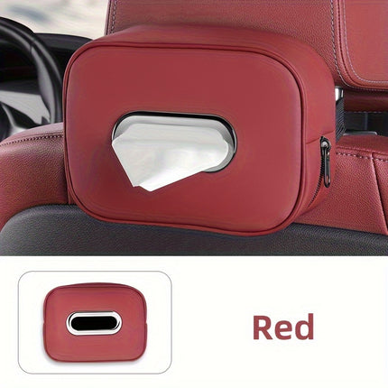 Fit Faux Leather Car Tissue Holder