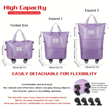 Extra-Large Foldable Travel Bag with Wheels