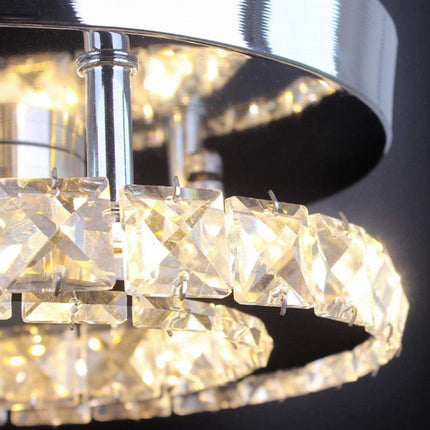 Aluminum LED Round Crystal Ceiling Lamp – Elegant Design