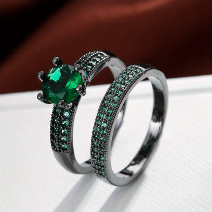 Luxury Zirconia Eternity Band Set