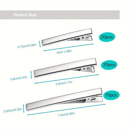50pcs Alloy Hair Clips – DIY Styling Set