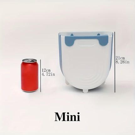 Space-Saving Foldable Trash Can with Cabinet Hook
