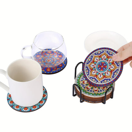 8pcs Mandala Diamond Painting Coasters