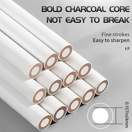 Marie's White Charcoal Pencils Set
