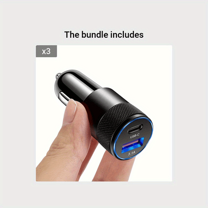Super-Fast PD Car Charger with USB & Alloy Design