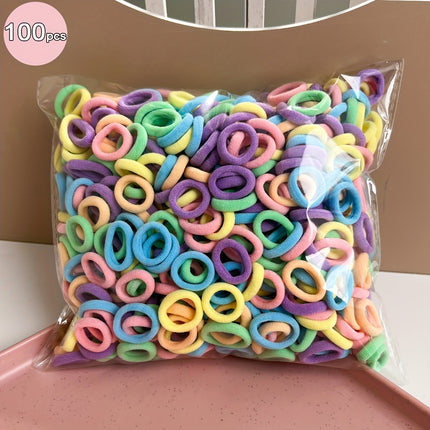 100pcs Vibrant Candy-Colored Hair Ties