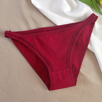 6pcs Simple Solid Briefs