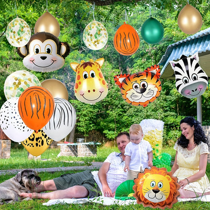 161 pcs Jungle Safari Animal Balloon Garland Arch Kit