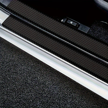 5pcs Carbon Fiber Door Sill Protectors – Scratch & Dirt Guard