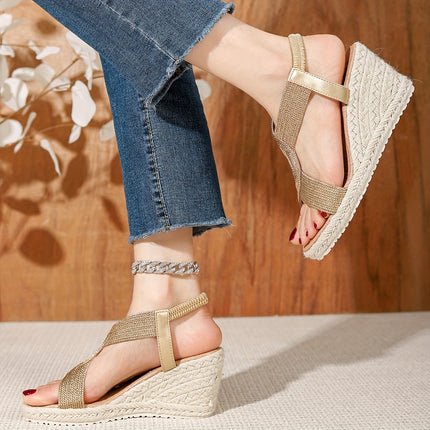 Stylish Wedge Sandals – Slip-On Comfort