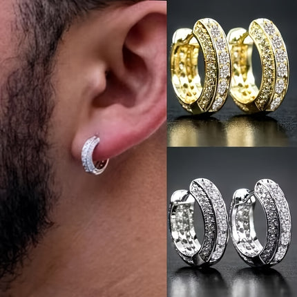 Stylish Circular Zirconia Earrings