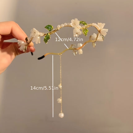 Elegant Lily Pearl Hair Hoop