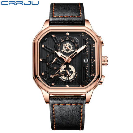 Sleek CRRJU Men's Chronograph Watch