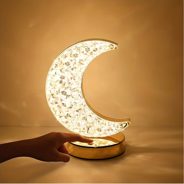 Star-Shaped Crystal Touch Lamp - 3 Colors, Dimmable Elegance