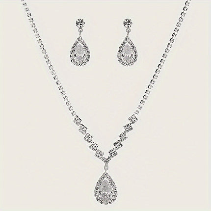 Luxurious Geometric Bridal Jewelry Set