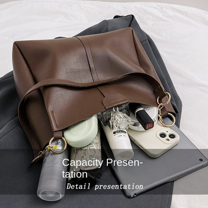 Stylish Faux Leather Tote Bag – Spacious & Versatile - Monti Bargains