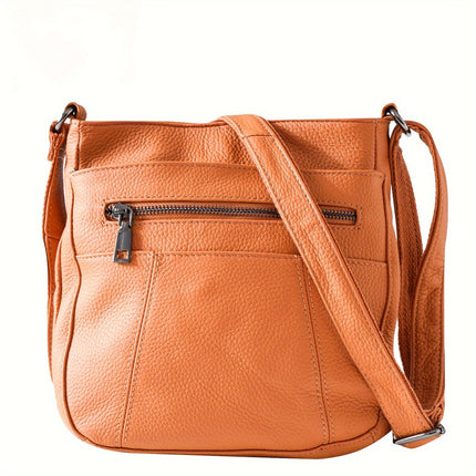 Simple Square Leather Crossbody