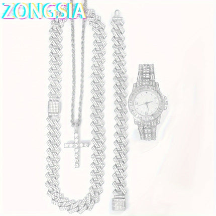 5pcs Men's Punk Fashion Watch Set