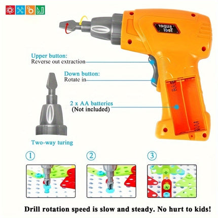 STEM Design & Drill Toy – Creative Engineering Building Kit - Monti Bargains