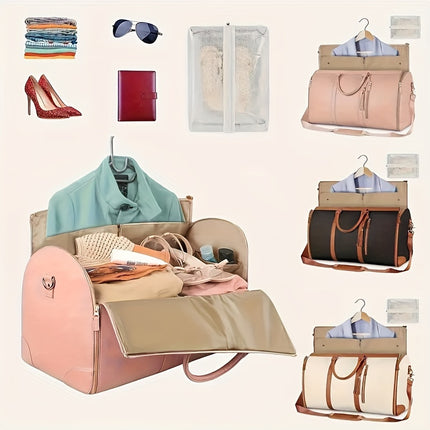 Large Capacity PU Leather Duffel Bag