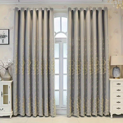 Elegant Floral Blackout Curtains