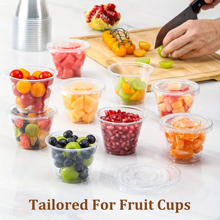 20/40pcs 9oz Clear Disposable Plastic Cups with Lids