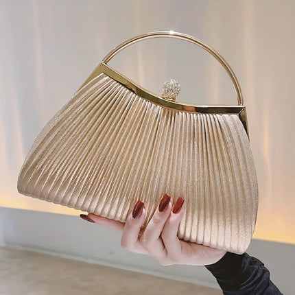 Glamorous Golden Diamond Evening Clutch