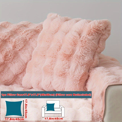 Luxurious Faux Rabbit Fur Sofa Cover - Soft & Cozy
