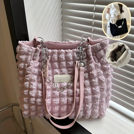 Pleated Cloud Ruched Tote