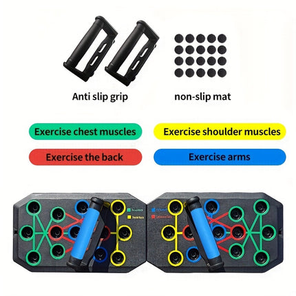 30-Hole Pushup Stands for Core Strength & Abdominal Training