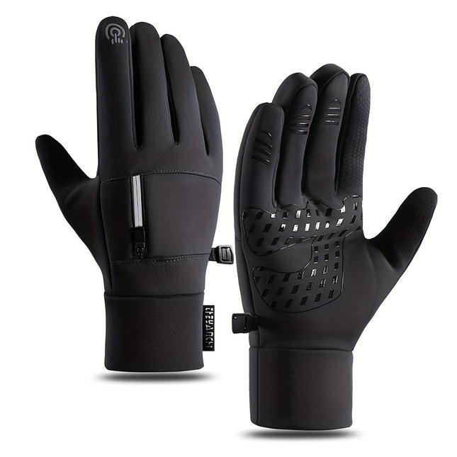Men's Winter Outdoor Touchscreen Gloves – Windproof & Waterproof